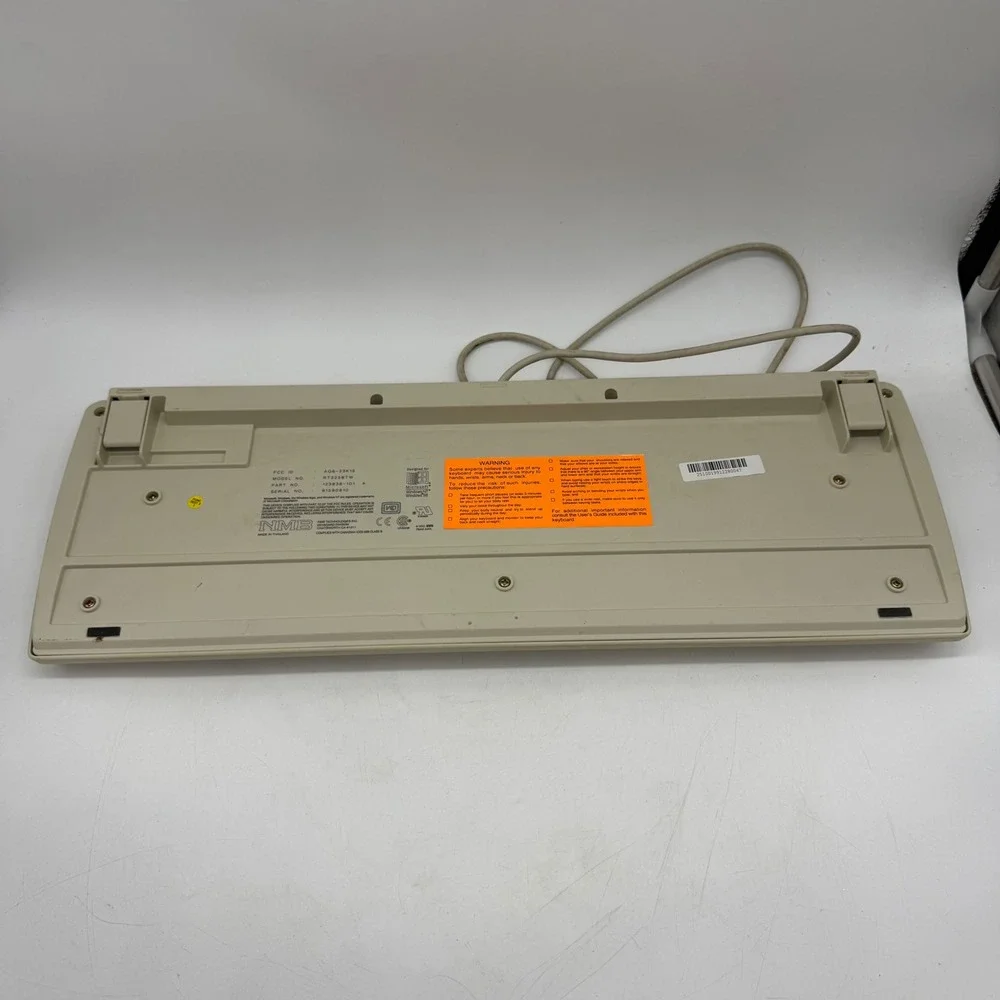 NMB Keyboard RT2258TW Vintage Beige 5-Pin DIN Mechanical Feel Windows 98